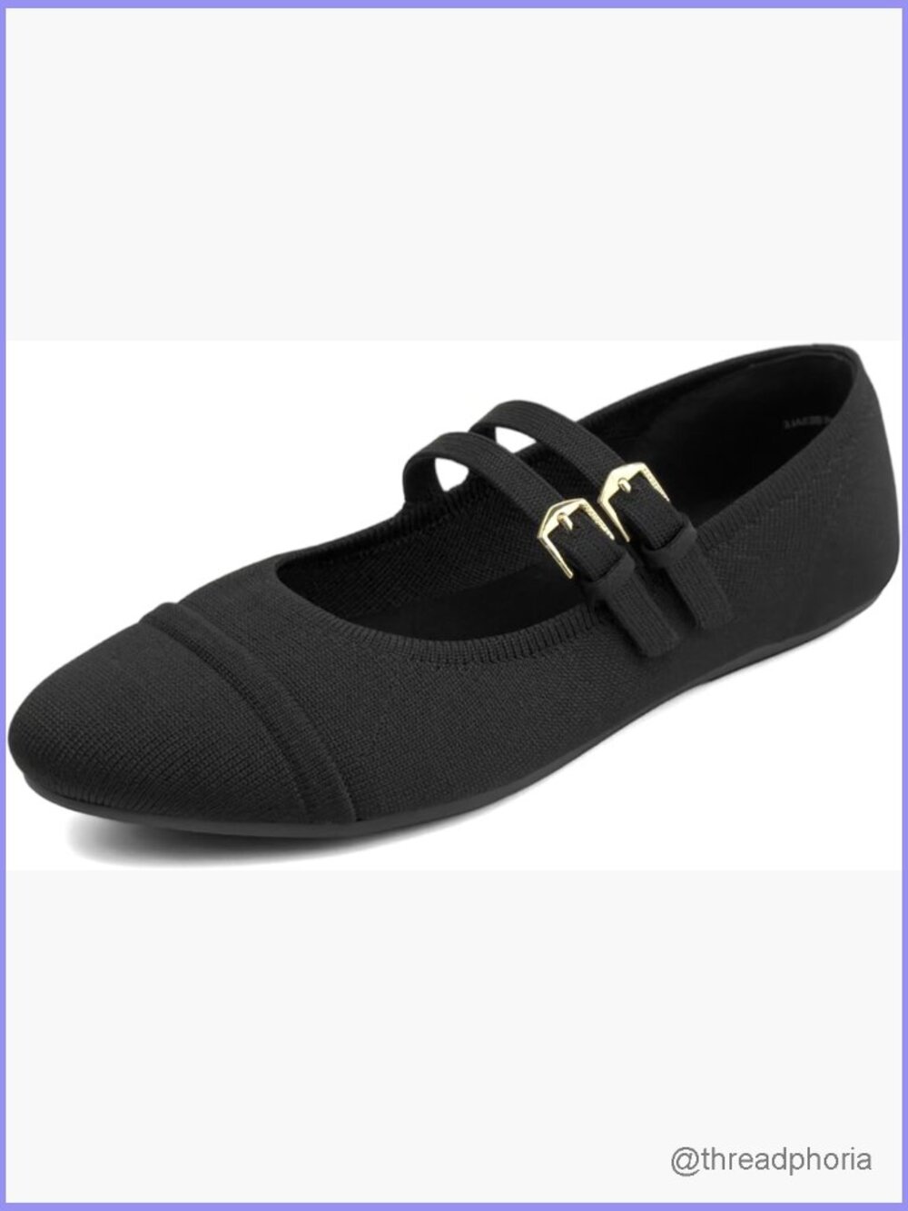 Aerosoles Women's Britt Mary Jane Flat - Memory Foam, Knit Fabric, Slip